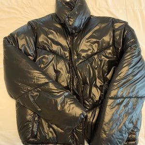 Wild Fable Metallic Puffer Jacket